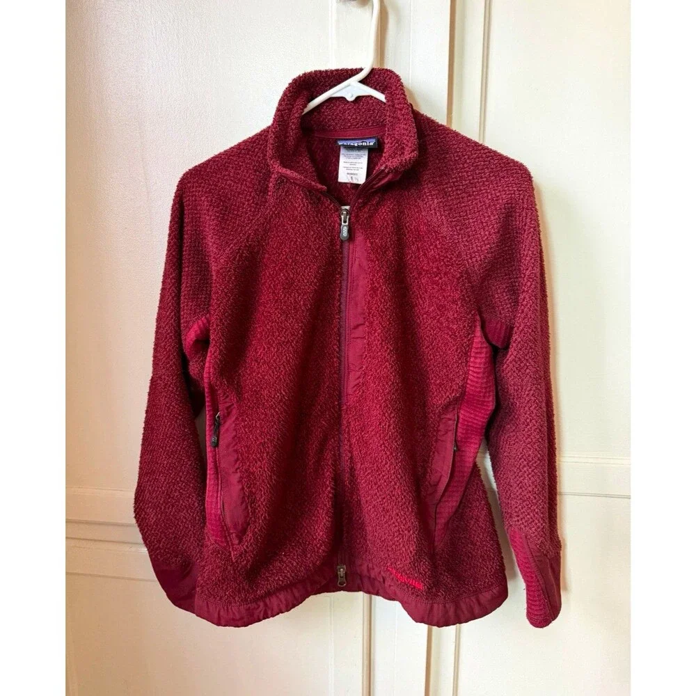 Vintage Patagonia R2 Regulator Fleece Jacket Womens S Burgundy Polartec